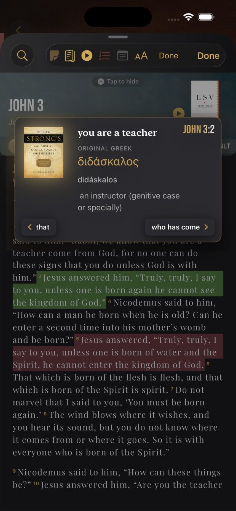 Word study and concordance